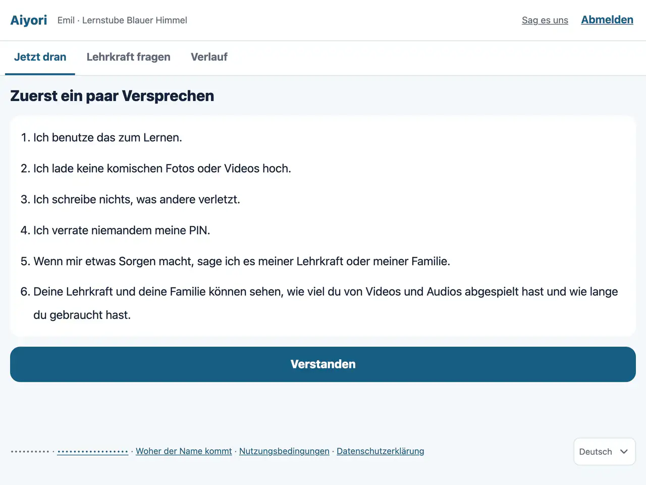 Ansicht „Zuerst ein paar Versprechen“