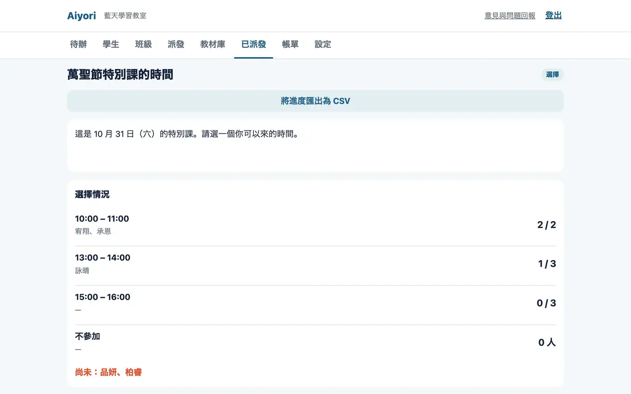 已選擇者的名單